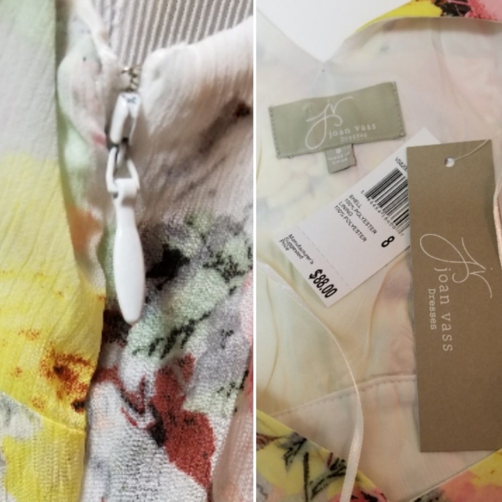 🆕️⬇️Joan Vass Yellow Rose Multi Floral Maxi Dress - Picture 7 of 8